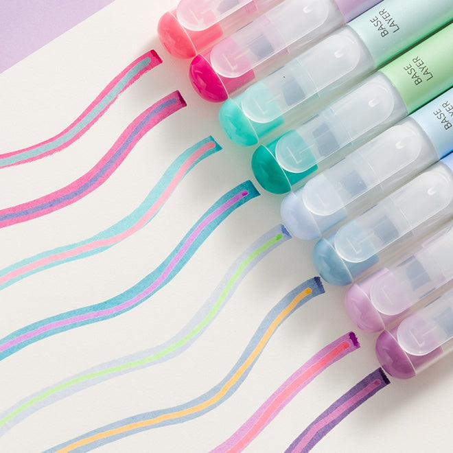Dual-Tip Highlighters Stylish Fluorescent Markers Colorful