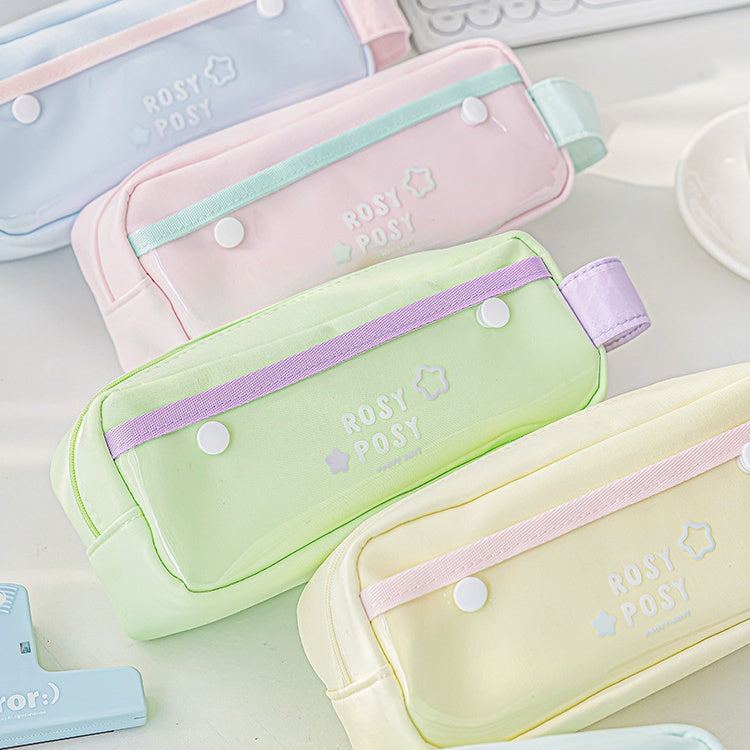 Summer Colorful Dopamine Large Capacity Light Cotton Pencil Case