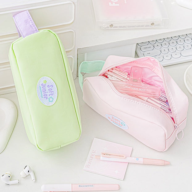 Summer Colorful Dopamine Large Capacity Light Cotton Pencil Case
