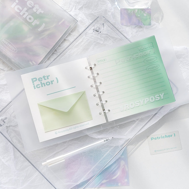 Gradient Transparent 6-Ring DIY Notebook