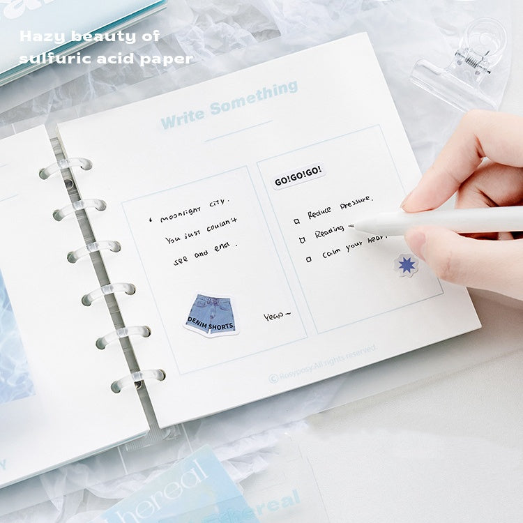 Gradient Transparent 6-Ring DIY Notebook