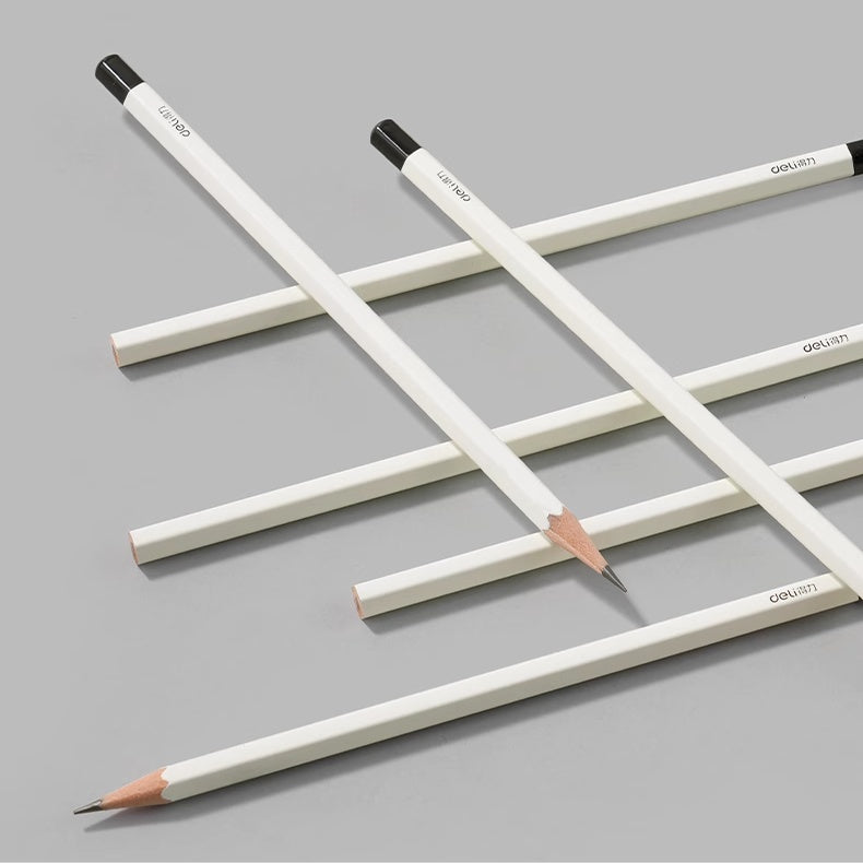 Modern Minimalist White Pencil-pack of 10