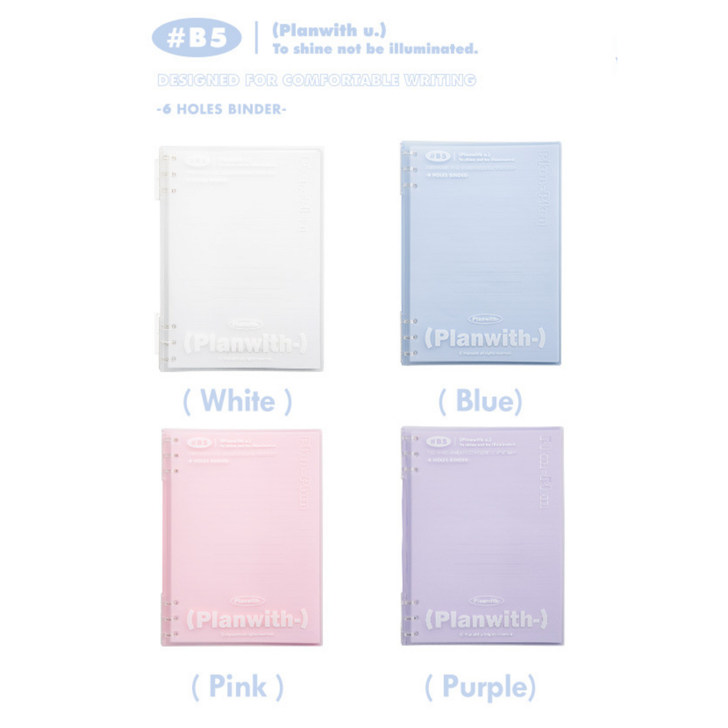 Soft 6 Holes Binder Lightweight Notebook – 360° Foldable B5, 100g Paper, Comfortable Grip, Waterproof Cover, Summer Vibes