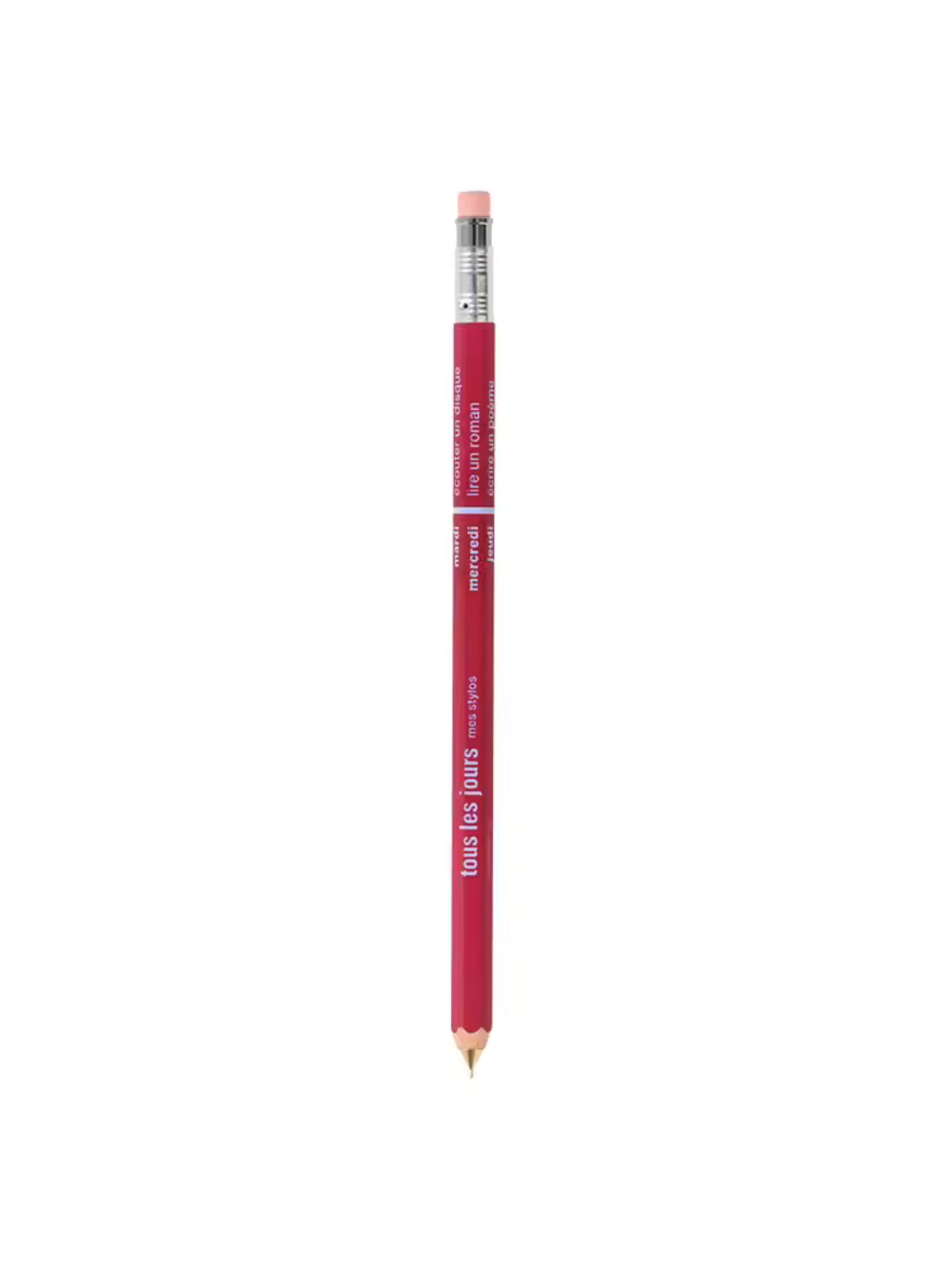 MARK'STYLE Series Macaron Color-Block Wooden Barrel Retractable Mechanical Pencil