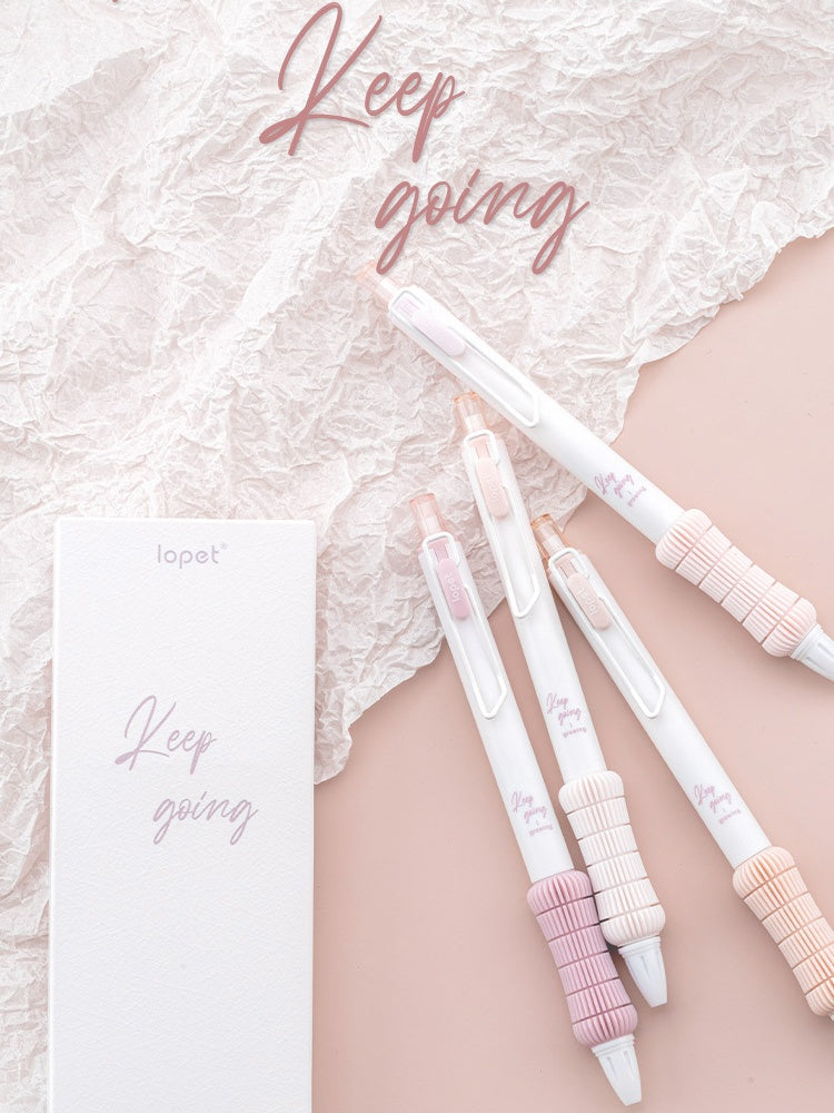 Stylo gel rétractable de 0,5 mm à séchage rapide, anti-stress, minimaliste et élégant - lot de 4