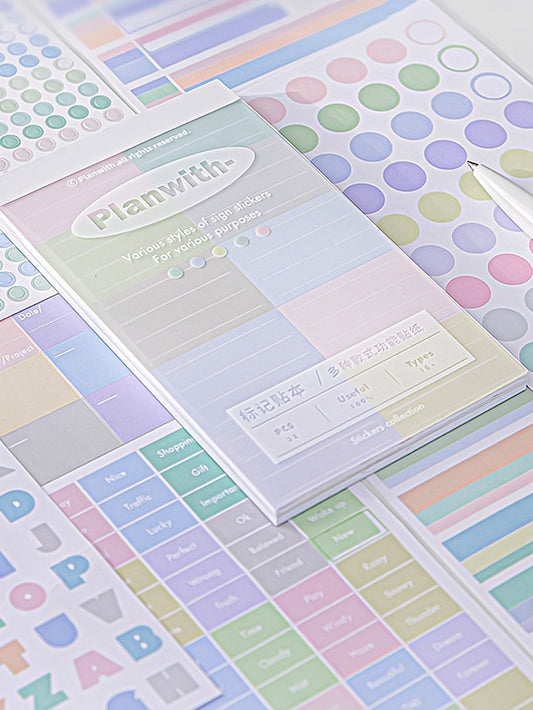 Various Multi-Function Index Tabs – Categorized Index & Highlight Sticky Notes