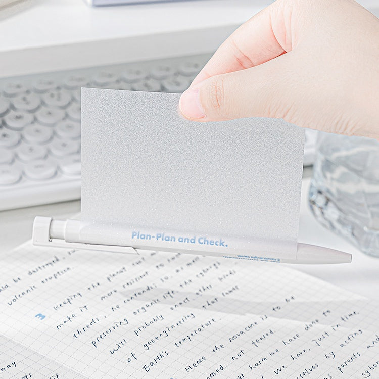 Transparent Pearlescent Sticky Notes – Quick-Dry, Smudge-Free Writing for Note-Taking