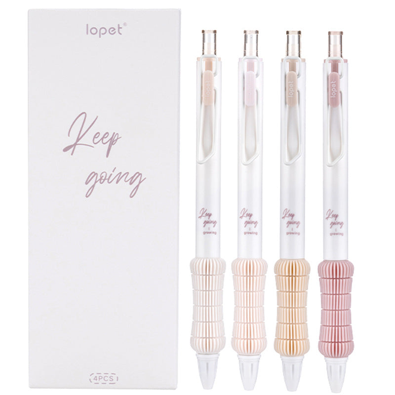 Stylo gel rétractable de 0,5 mm à séchage rapide, anti-stress, minimaliste et élégant - lot de 4