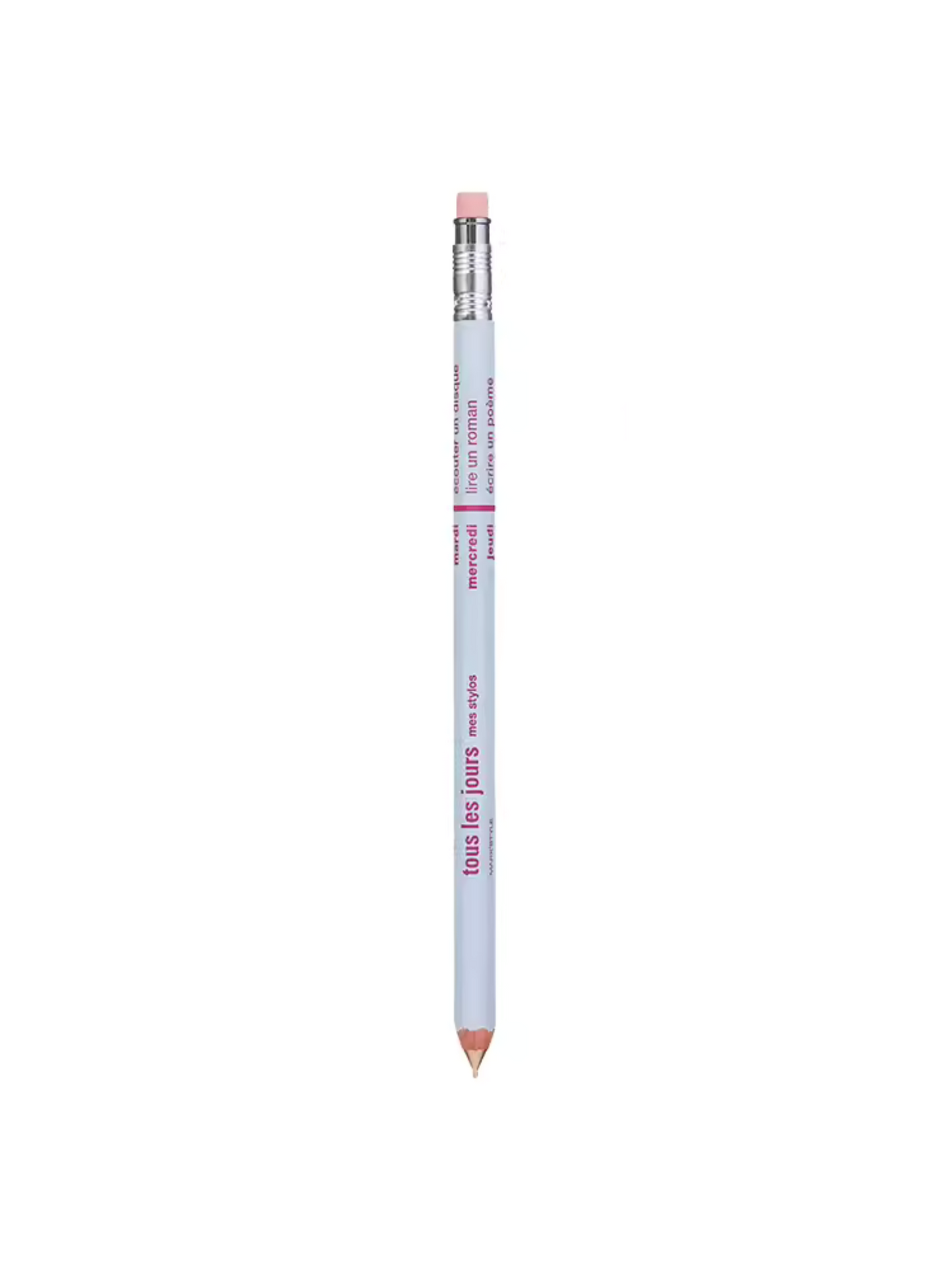 MARK'STYLE Series Macaron Color-Block Wooden Barrel Retractable Mechanical Pencil