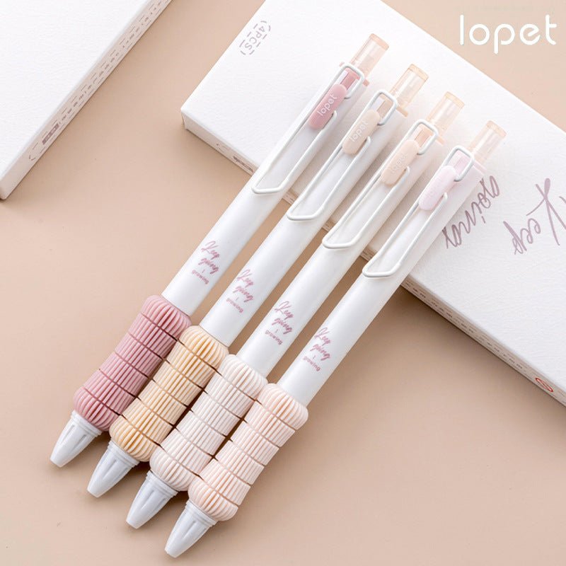 Stylo gel rétractable de 0,5 mm à séchage rapide, anti-stress, minimaliste et élégant - lot de 4