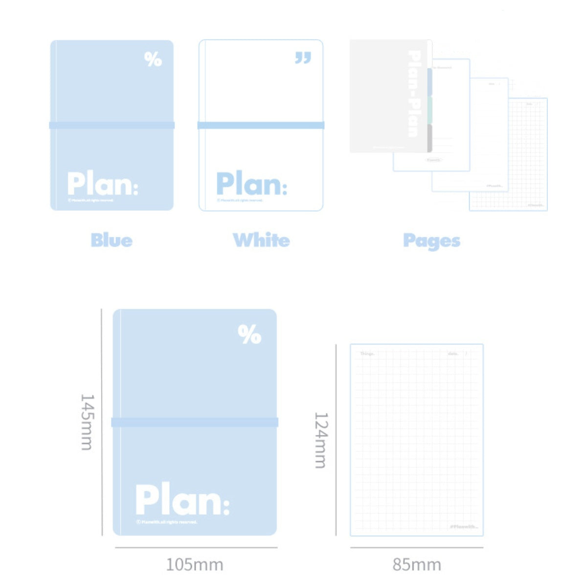 Multi-Function Pocket 6-Hole Binder Notebook – Portable Organizer for Receipts & Planning