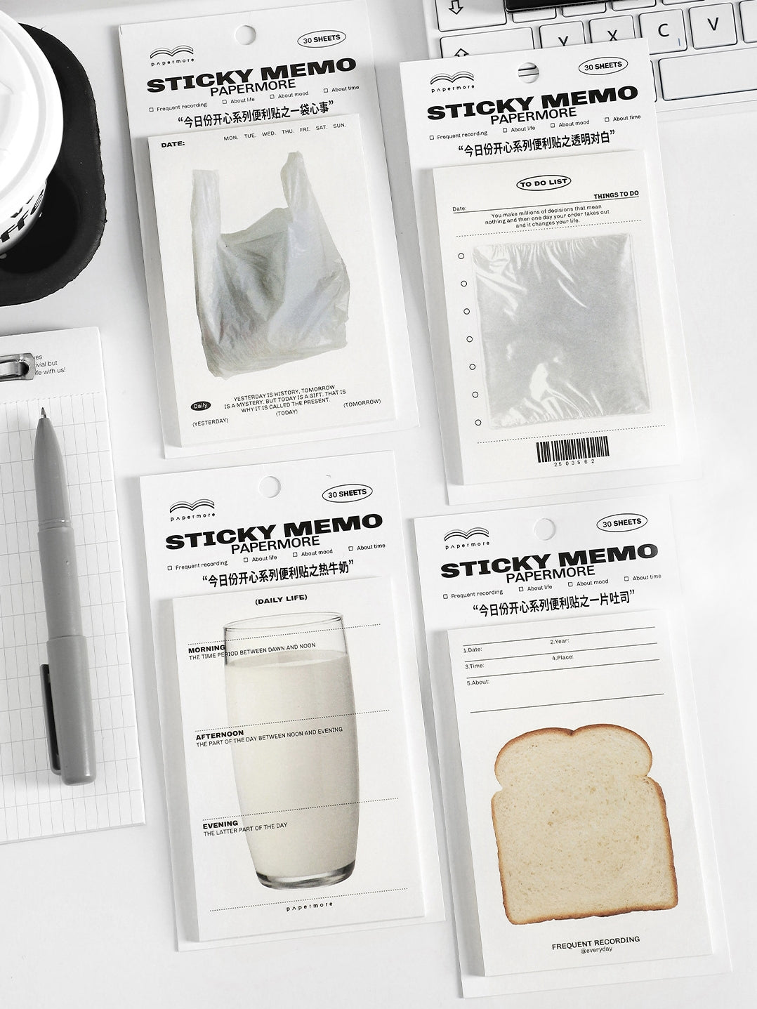 Breakfast Theme Memo Pad Sticky Notes