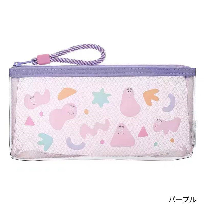 Barbabpapa Cute Transparent Pen Case Cartoon Storage Waterproof PVC Makeup Bag