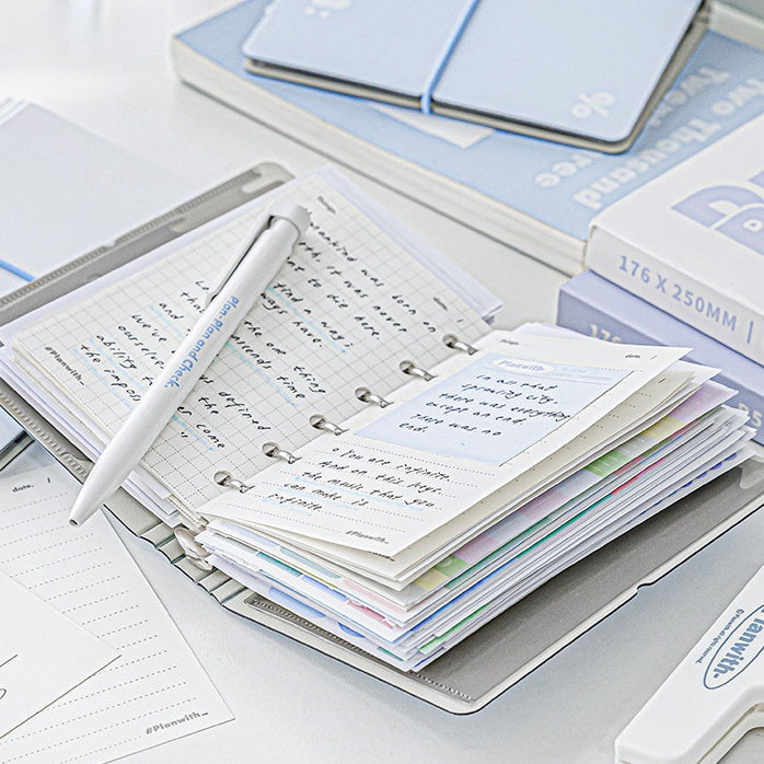 Multi-Function Pocket 6-Hole Binder Notebook – Portable Organizer for Receipts & Planning