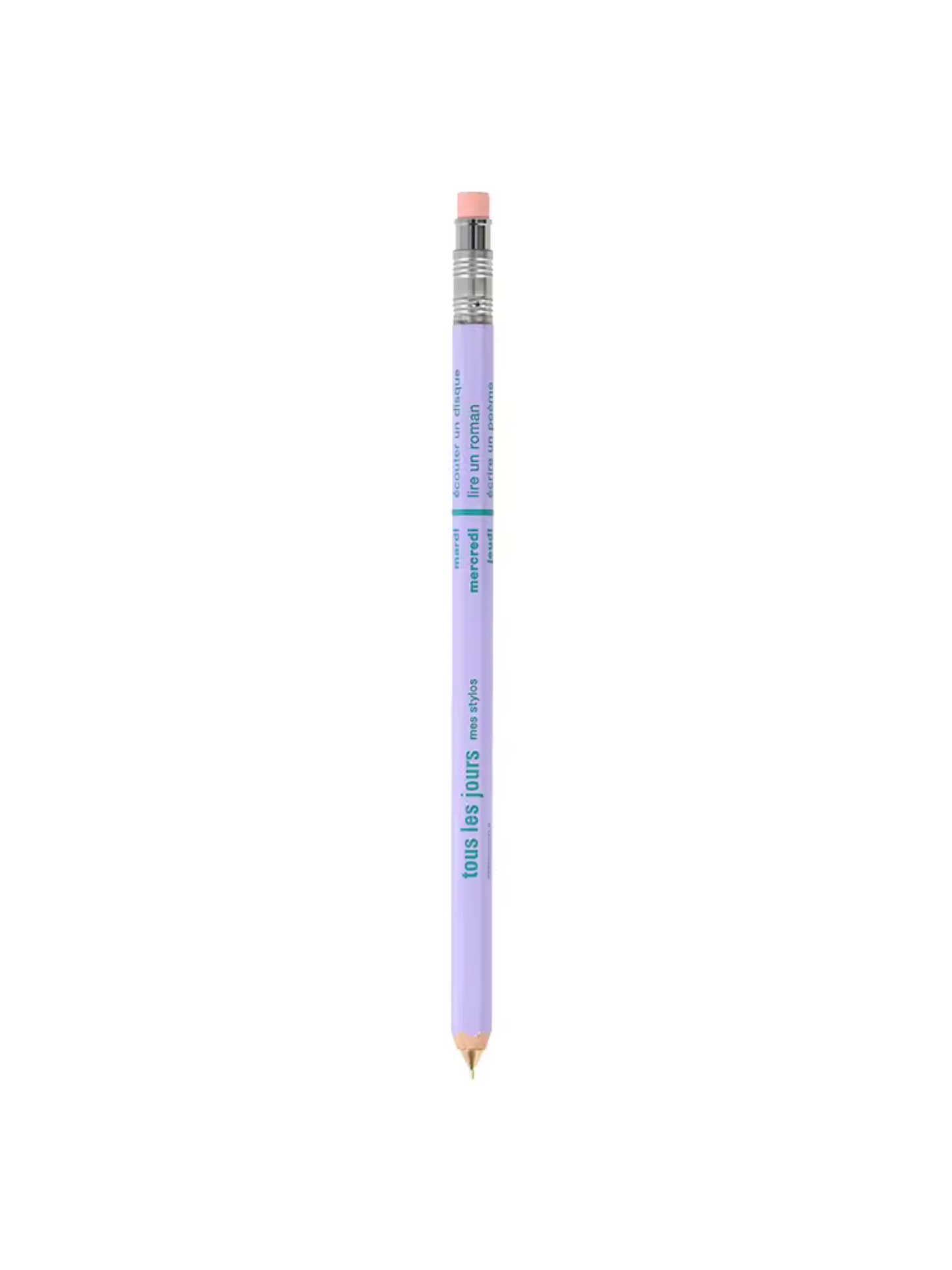MARK'STYLE Series Macaron Color-Block Wooden Barrel Retractable Mechanical Pencil