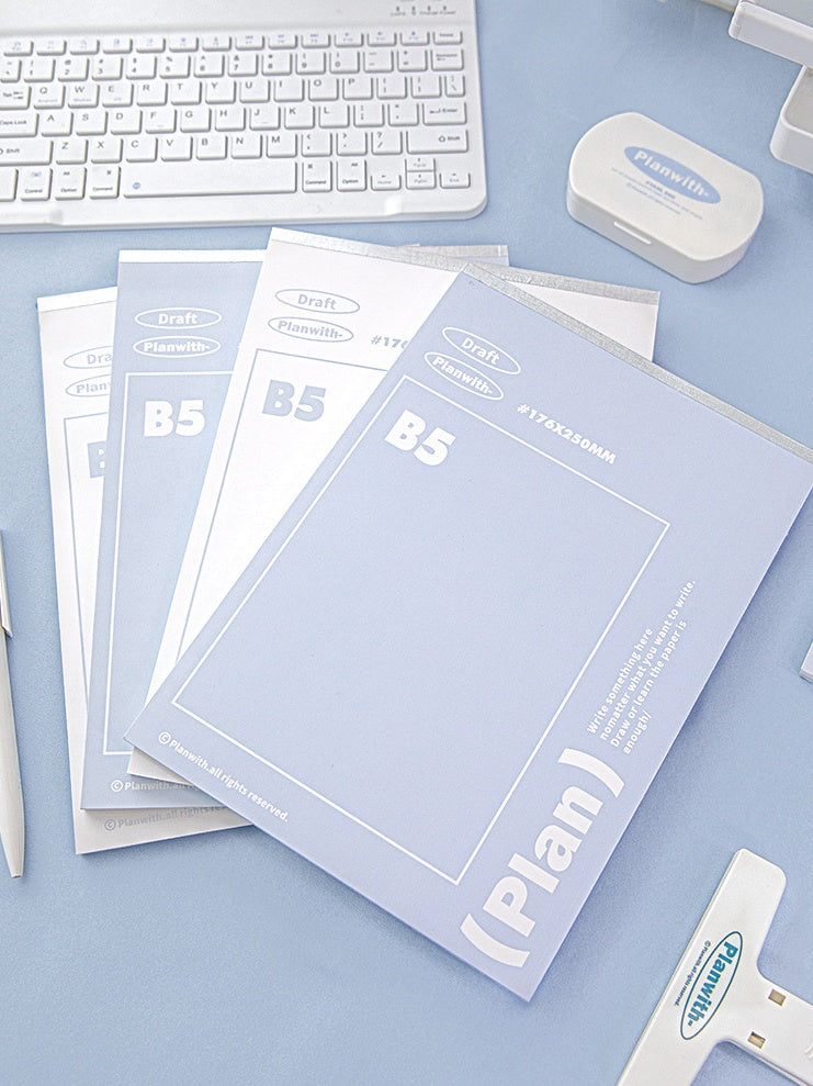 Blank Tearable Two-Tone Draft Notebook