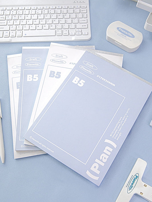 Blank Tearable Two-Tone Draft Notebook