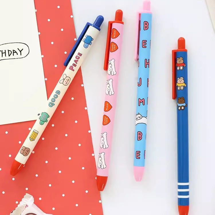 Cute Cartoon Pattern Matte Texture Press Ballpoint Pen