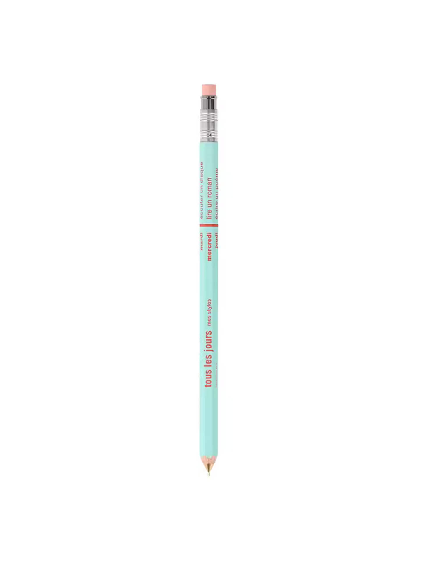 MARK'STYLE Series Macaron Color-Block Wooden Barrel Retractable Mechanical Pencil