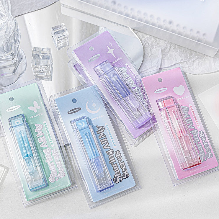 Creative Lip Gloss Index Tabs – Gradient Blush Sticky Notes for Marking & Messages