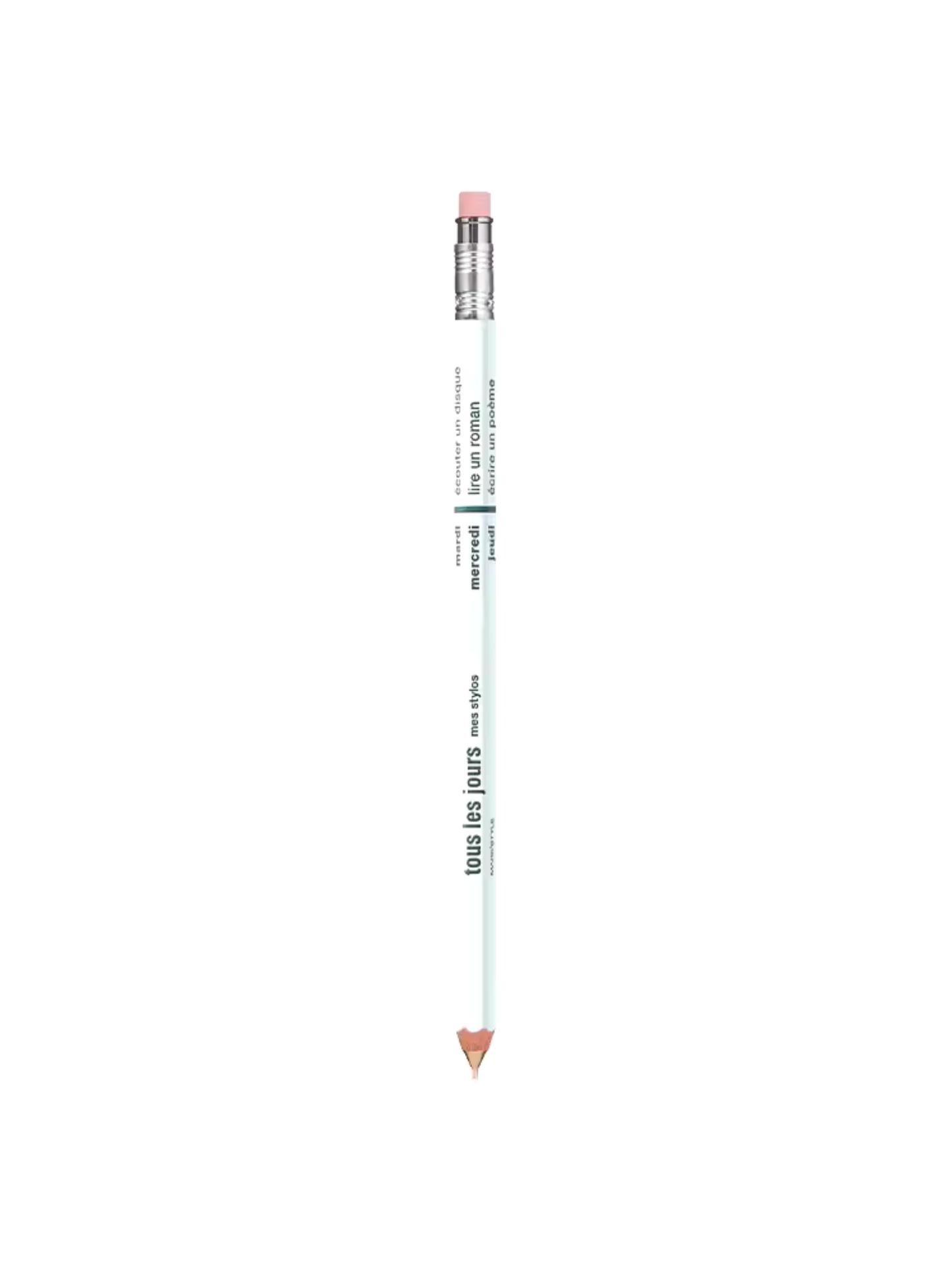 MARK'STYLE Series Macaron Color-Block Wooden Barrel Retractable Mechanical Pencil