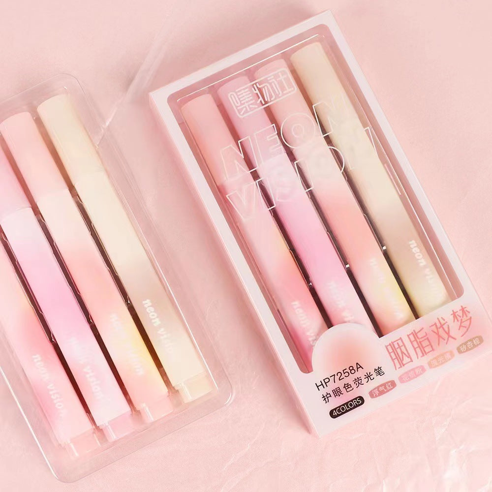 Gradient Blush Highlighters Stylish Instagram Markers-pack of 4