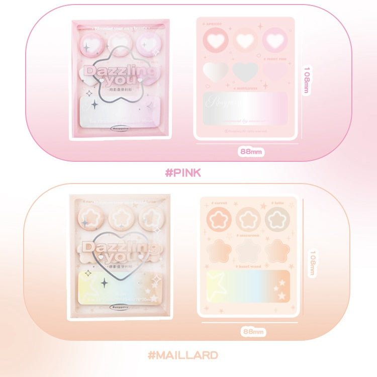 Eyeshadow Palette Sticky Notes – Gradient Aesthetic Index Tabs