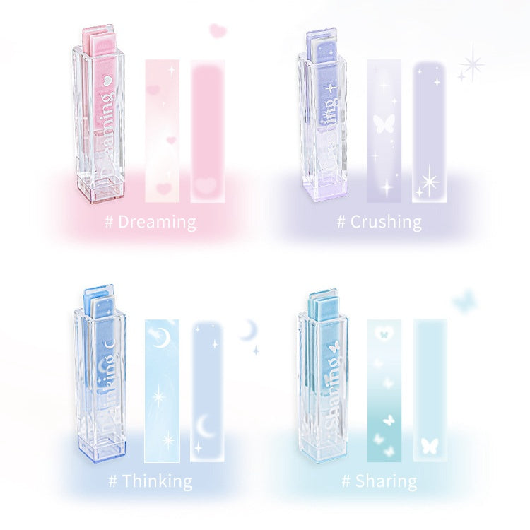 Creative Lip Gloss Index Tabs – Gradient Blush Sticky Notes for Marking & Messages