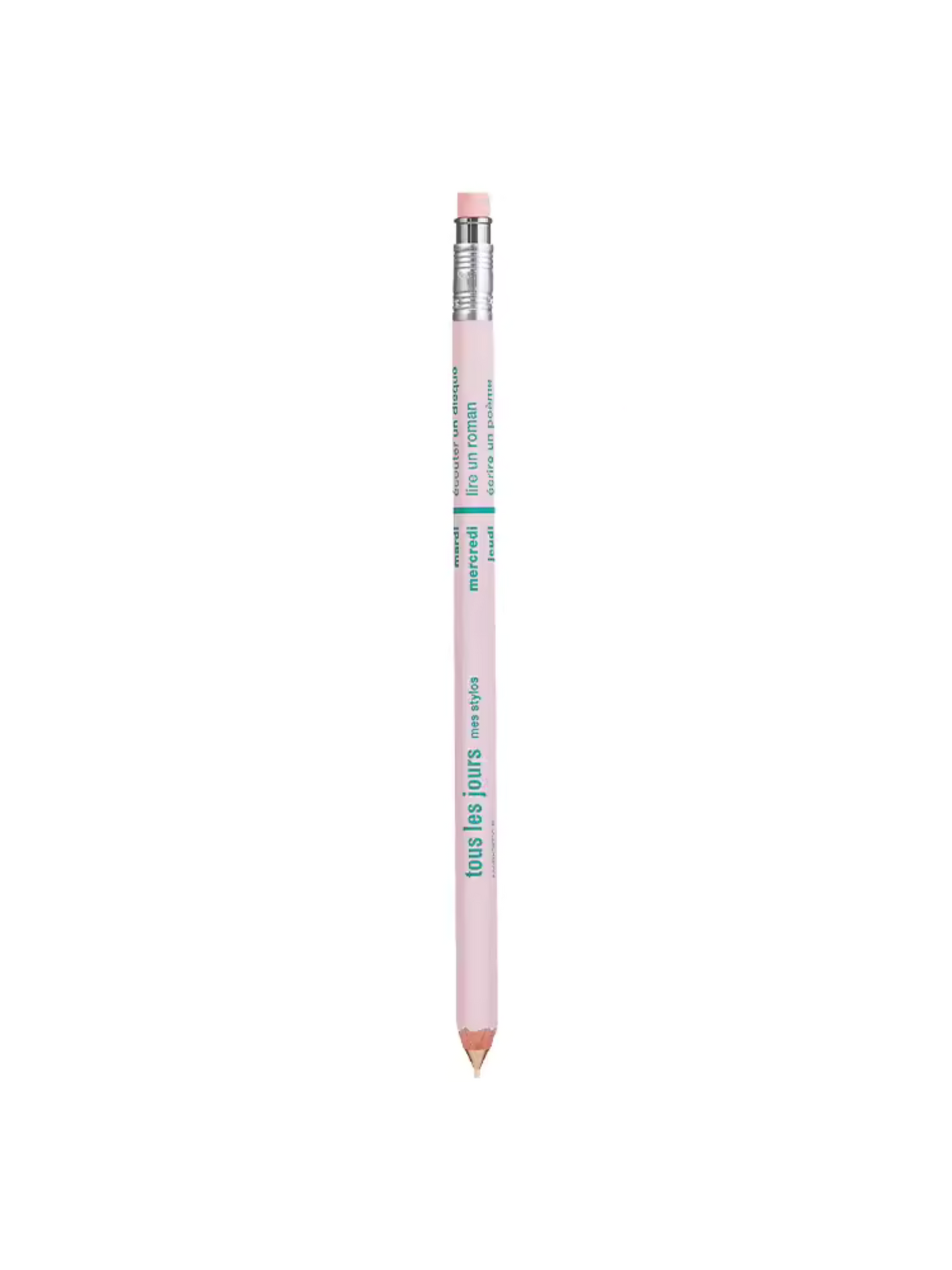 MARK'STYLE Series Macaron Color-Block Wooden Barrel Retractable Mechanical Pencil