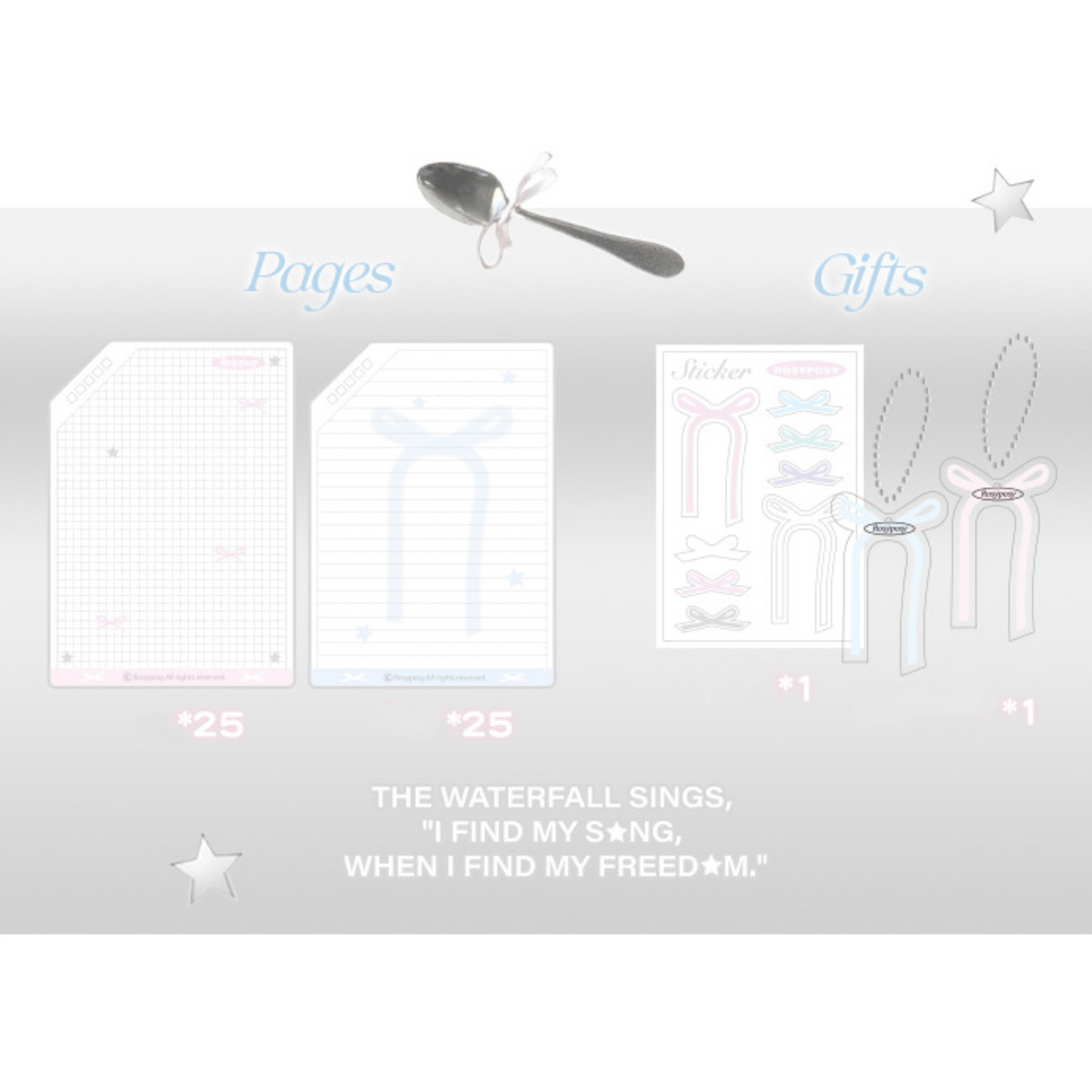 Ballet Angled Notebook – Spiral Bound Handwriting Notebook with Pendant and Stickers Included