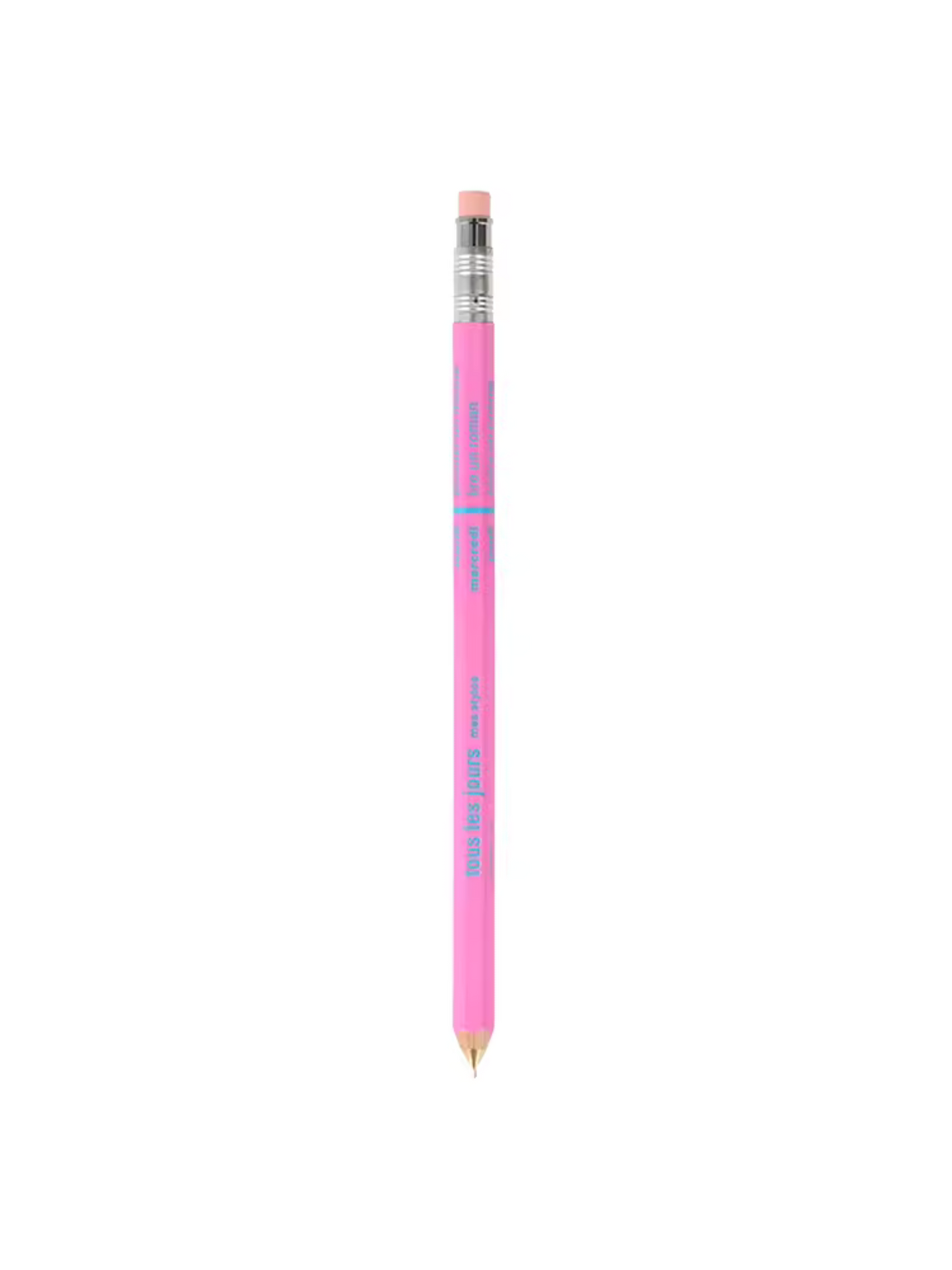 MARK'STYLE Series Macaron Color-Block Wooden Barrel Retractable Mechanical Pencil