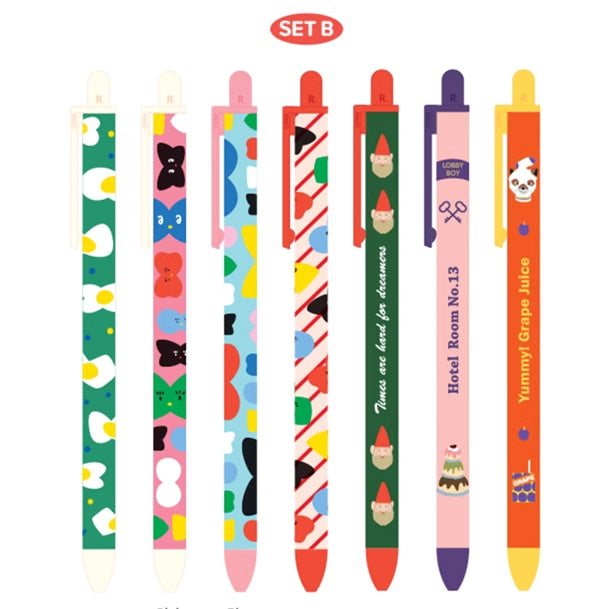Cute Cartoon Pattern Matte Texture Press Ballpoint Pen
