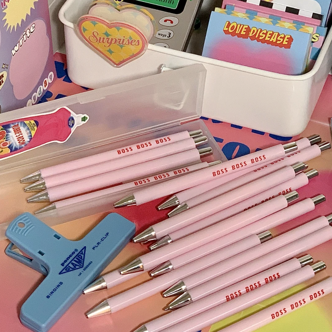 Pink Baby Boss Click Ballpoint Pen