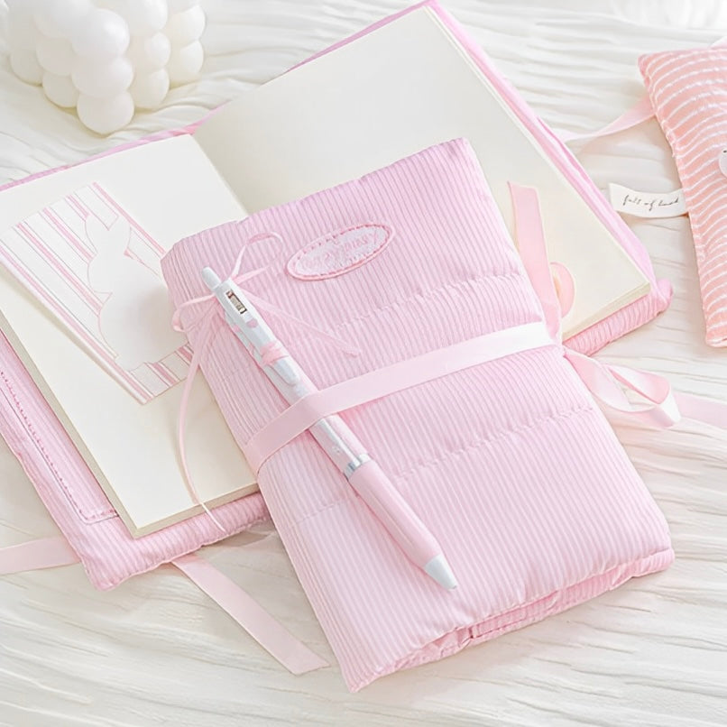 Soft Padded DIY Notebook with Strap & Card Slot – Sticky Notes Gift