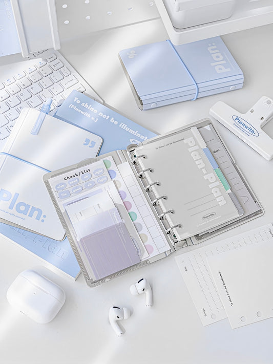 Multi-Function Pocket 6-Hole Binder Notebook – Portable Organizer for Receipts & Planning