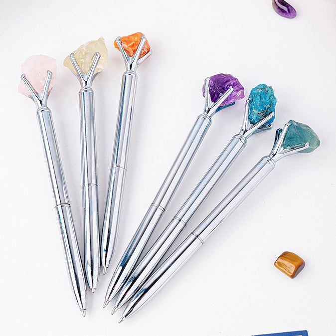 Natural Crystal Stone Ballpoint Pen