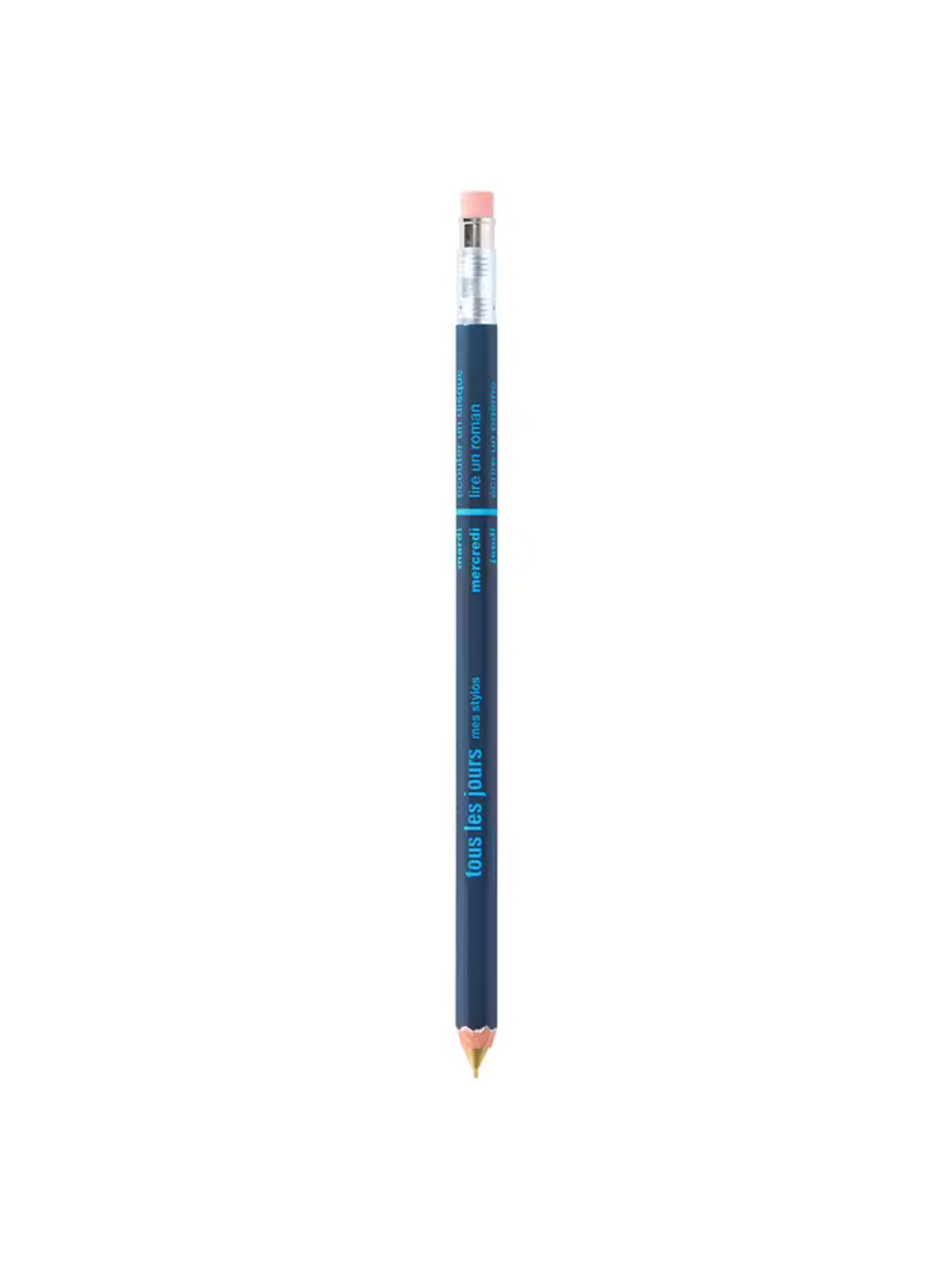 MARK'STYLE Series Macaron Color-Block Wooden Barrel Retractable Mechanical Pencil