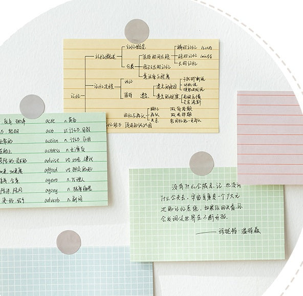 Index Cards 150 pcs, Writable Grid & Lined Memo Cards