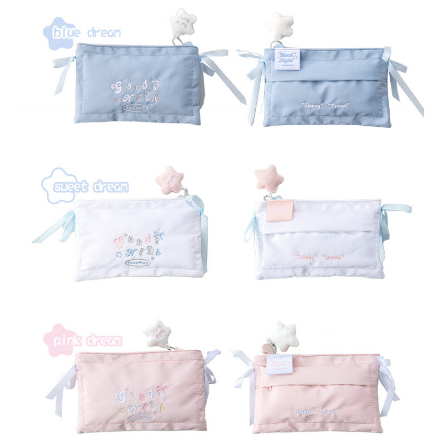 Stuffed Cotton Goodnight Pillow Pen Case