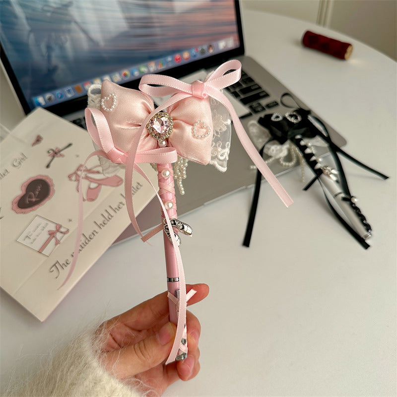 Original Design-Ballet Style Lace Bow Ribbon Handmade Gel Pen