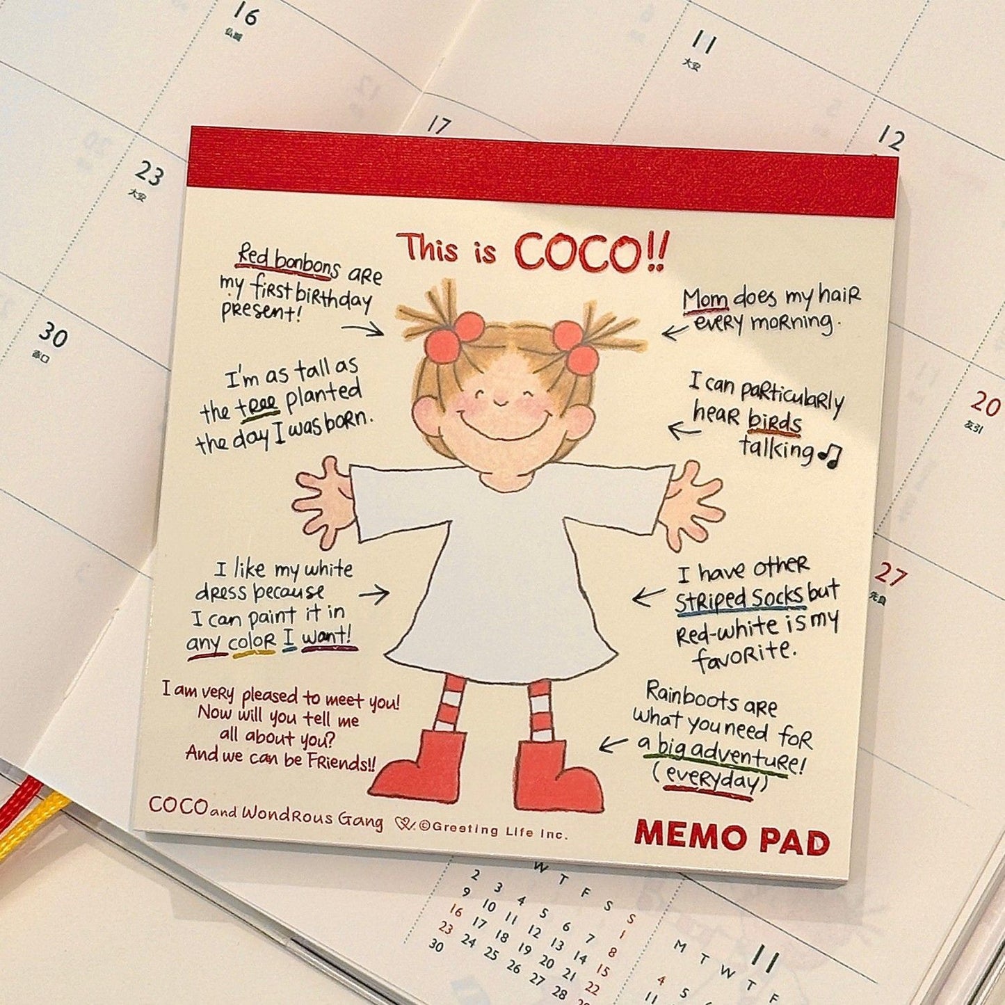 Cartoon Cute Coco Memo Pad – Colorful Non-Sticky Notes, Notepads