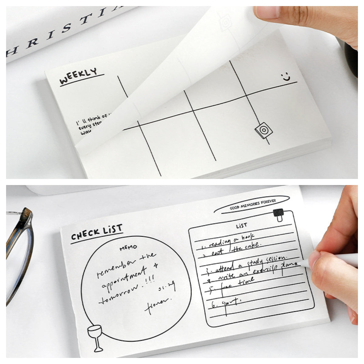 Joyful Memo Pad Series – Tearable, Non-Adhesive Notebooks for Journals, and Message Notes