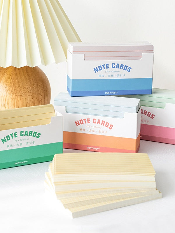 Index Cards 150 pcs, Writable Grid & Lined Memo Cards