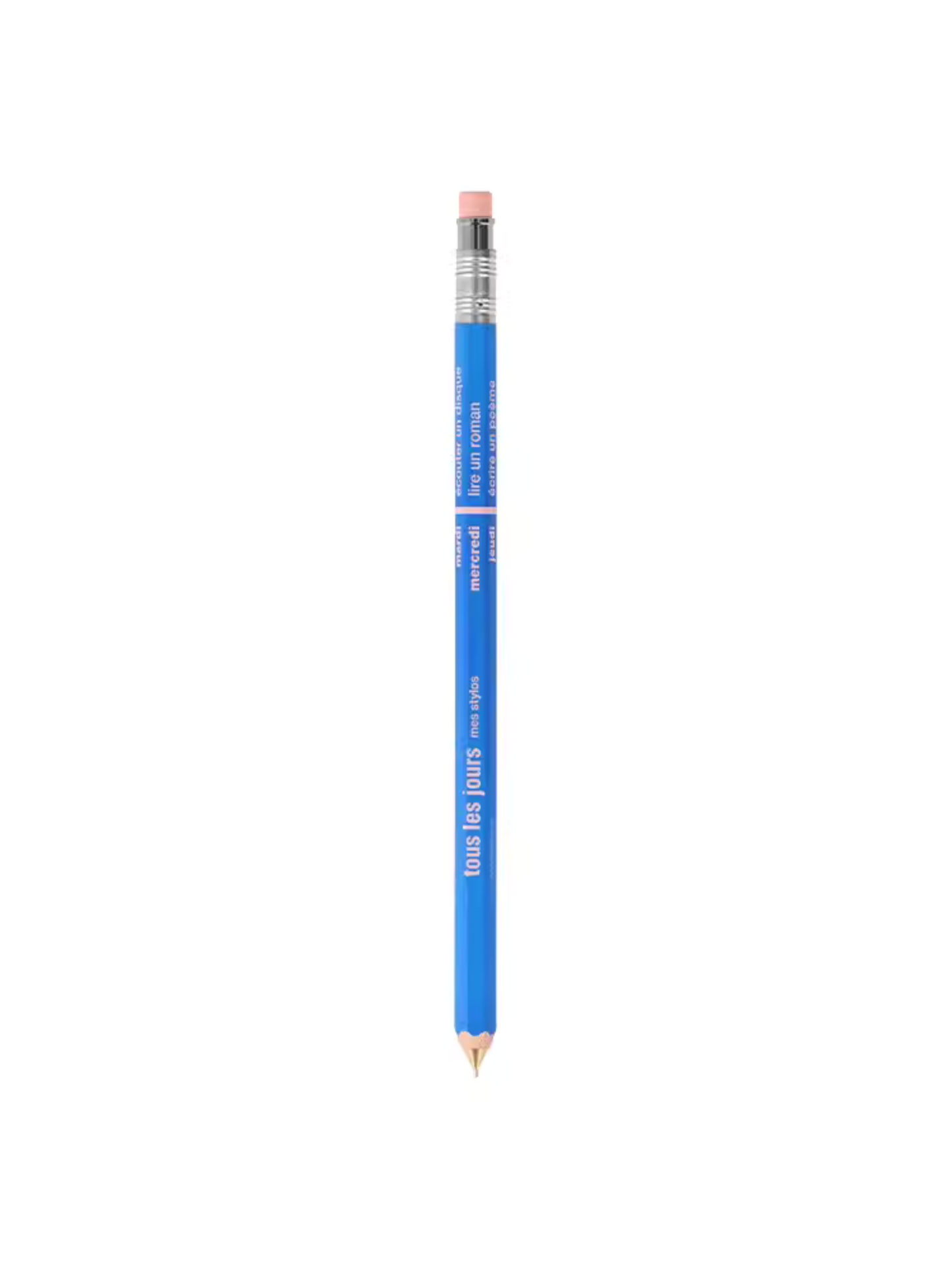 MARK'STYLE Series Macaron Color-Block Wooden Barrel Retractable Mechanical Pencil