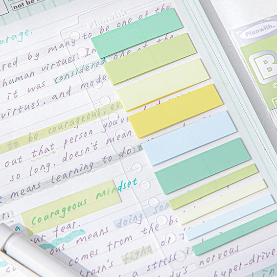 Transparent Colored Index Tabs – Long Highlight Strips for Organizing & Marking