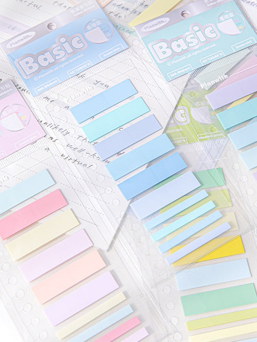 Transparent Colored Index Tabs – Long Highlight Strips for Organizing & Marking