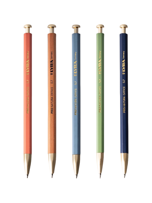 Natural Wood Barrel Mechanical Pencil with Metal Tip