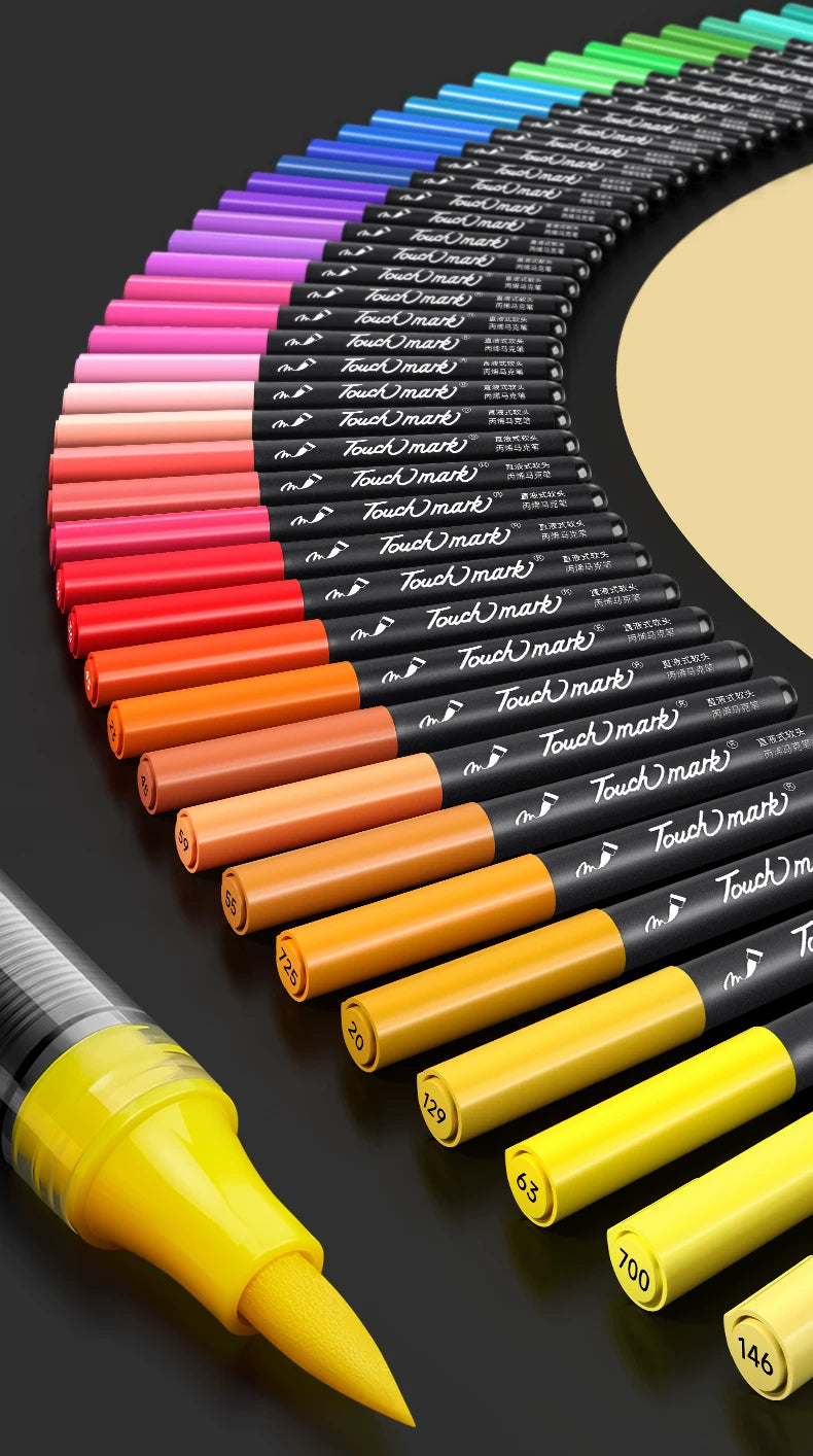 Touchmark Acrylic Paint Markers, 1-6mm Flexible Tip Paint Pens for Rock Painting, Canvas, Crafts & Art Projects
