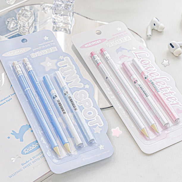 Cute Hexagonal Mechanical Pencil Set